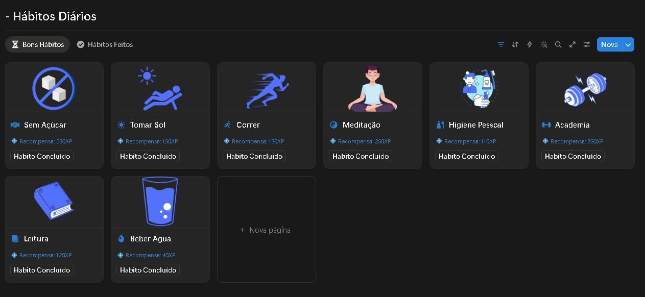 Quadro de bons hábitos diários